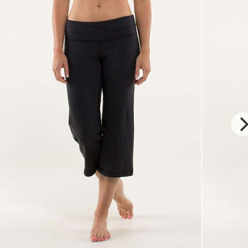 Lululemon Dharana Drawstring Leg Black Crop